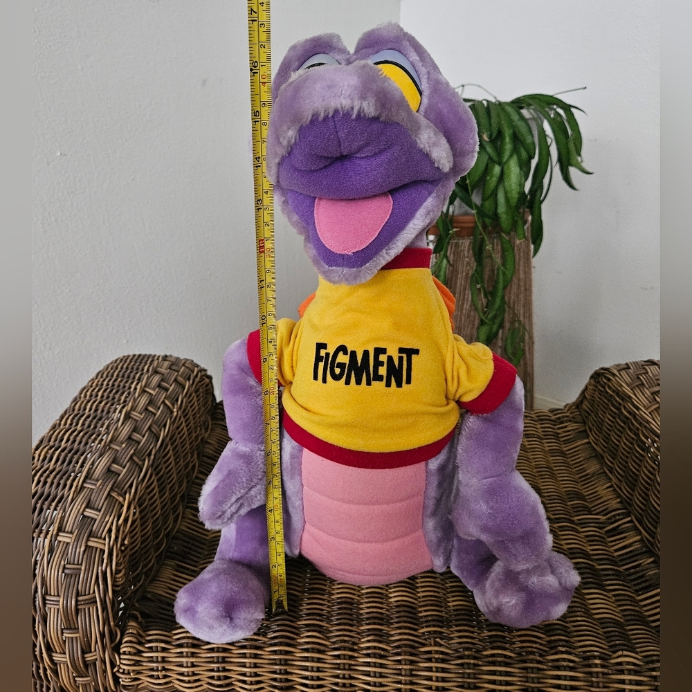 Vintage Walt Disney World EPCOT Figment Purple Dragon Plush 1980's